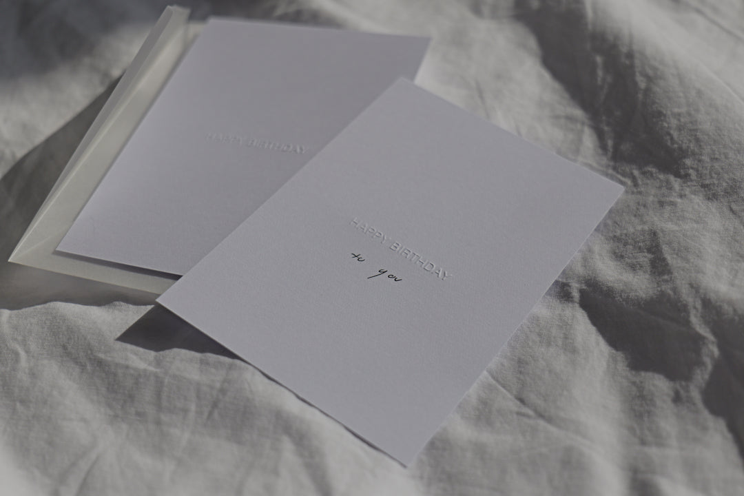 Handgeprägte Karten - Happy Birthday