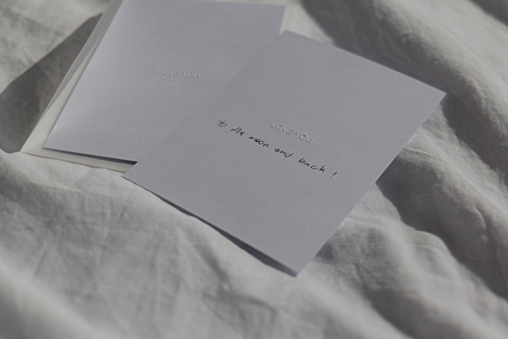 Handgeprägte Karten - Love you