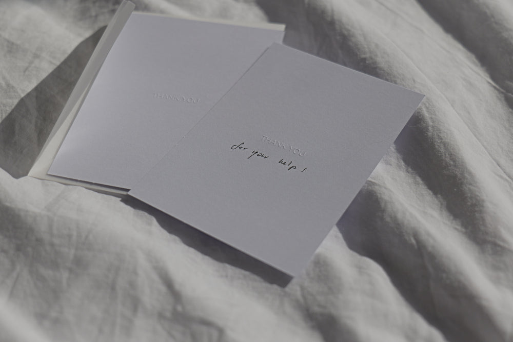 Handgeprägte Karten - Thank you