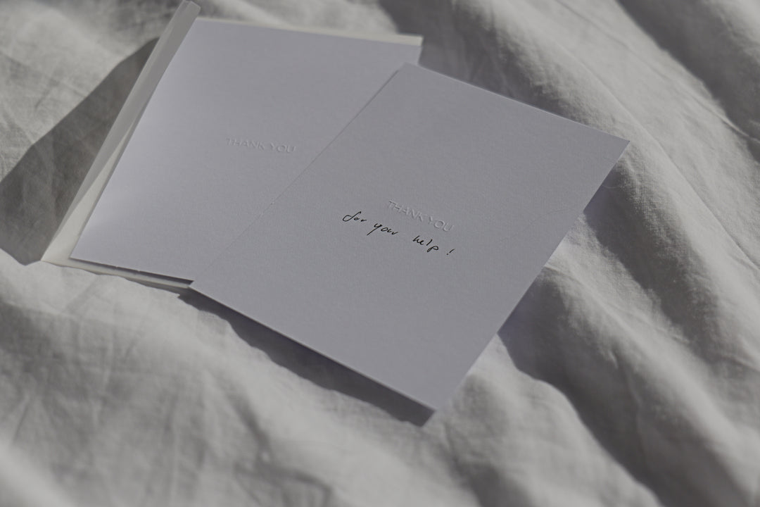 Handgeprägte Karten - Thank you